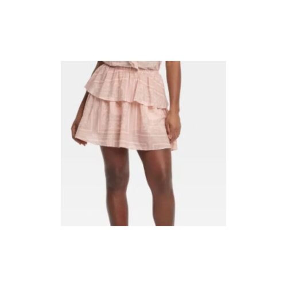 Women's Mini Ruffle Skirt - Universal Thread Pink Paisley Medium NWT
